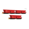Roco 6600271, Zestaw 3 wagonów towarowych nr #2 samowyładowczych Falrrs 152 H0